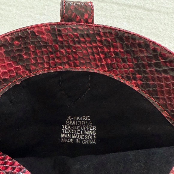 Jessica Simpson Red Snakeskin Knee High Wedge Boots - Picture 9 of 10